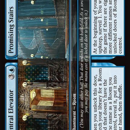 Central Elevator // Promising Stairs [Duskmourn: House of Horror Promos] Foil