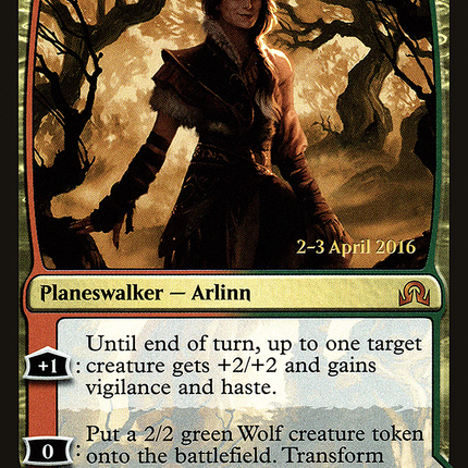 Arlinn Kord // Arlinn, Embraced by the Moon [Shadows over Innistrad Promos] Prerelease Foil