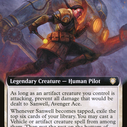 Sanwell, Avenger Ace (Extended Art) [The Brothers' War Commander]