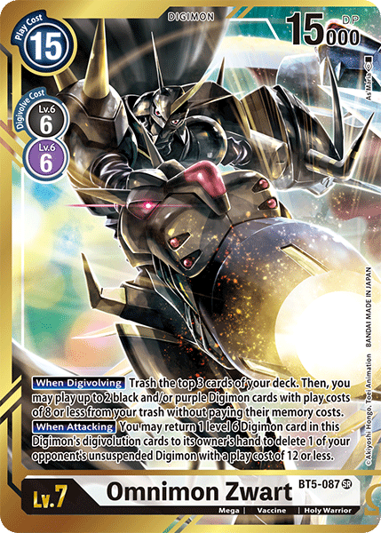 Omnimon Zwart [BT5-087] (Alternate Art