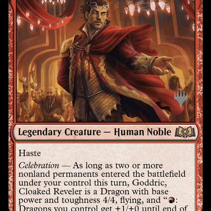 Goddric, Cloaked Reveler [Wilds of Eldraine Promos]