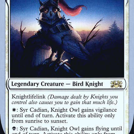 Syr Cadian, Knight Owl [The List (Unfinity Foil Edition)] Foil