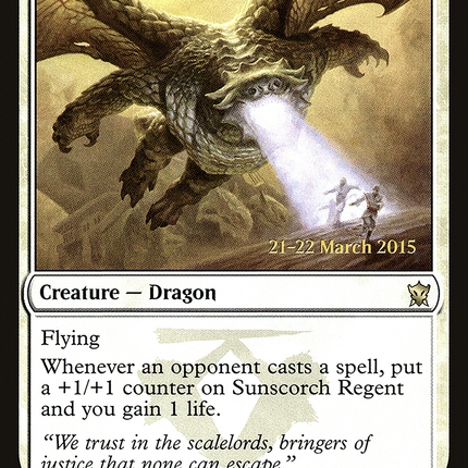 Sunscorch Regent [Dragons of Tarkir Promos] Prerelease Foil