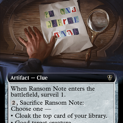 Ransom Note (Extended Art) [Murders at Karlov Manor Commander]
