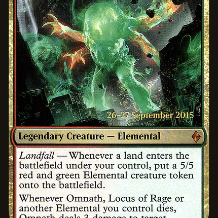 Omnath, Locus of Rage [Battle for Zendikar Promos] Prerelease Foil