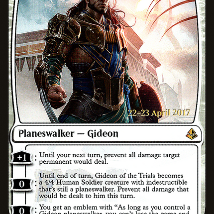 Gideon of the Trials [Amonkhet Promos] Prerelease Foil