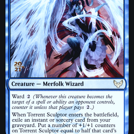 Torrent Sculptor // Flamethrower Sonata [Strixhaven: School of Mages Promos] Prerelease Foil
