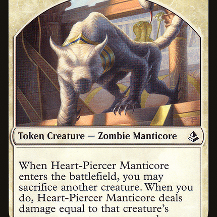 Heart-Piercer Manticore [Amonkhet Tokens]
