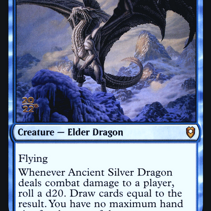 Ancient Silver Dragon [Battle for Baldur's Gate Promos] Prerelease Foil
