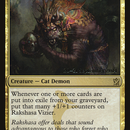 Rakshasa Vizier [Khans of Tarkir Promos] Prerelease Foil