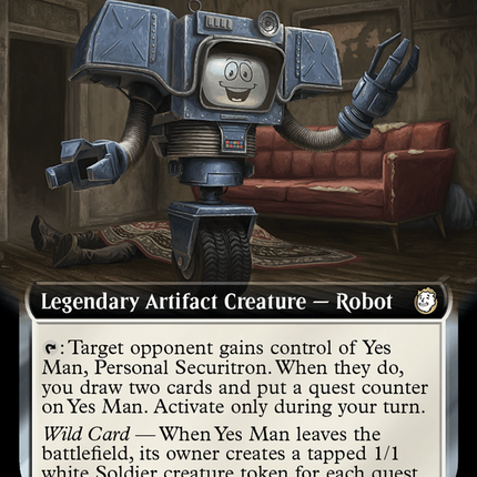 Yes Man, Personal Securitron (Extended Art) [Fallout] Surge Foil