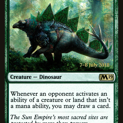 Runic Armasaur [Core Set 2019 Promos] Prerelease Foil
