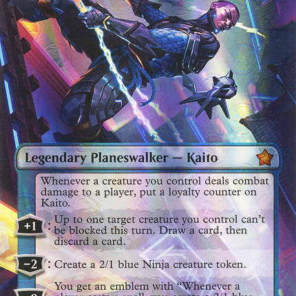 Kaito, Cunning Infiltrator (Borderless) [Foundations] Mana Foil