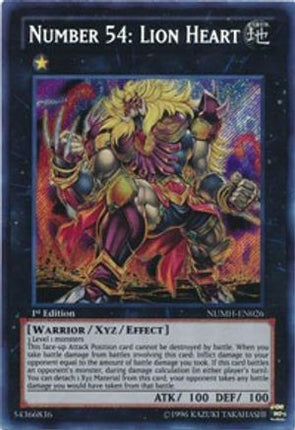 Number 54: Lion Heart (Secret Rare) [NUMH-EN026] 1st Edition
