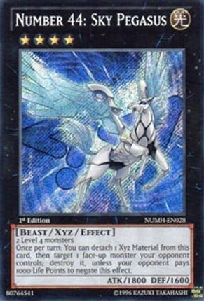 Number 44: Sky Pegasus [NUMH-EN028] Secret Rare