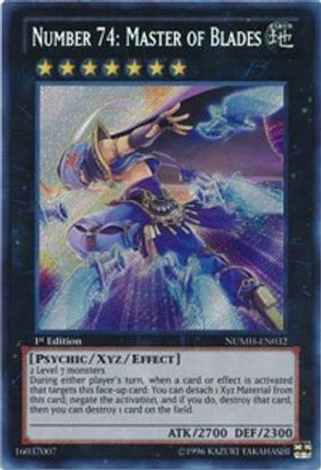Number 74: Master of Blades (Secret Rare) [NUMH-EN032] 1st Edition