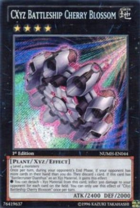 CXyz Battleship Cherry Blossom (Secret Rare) [NUMH-EN044] 1st Edition
