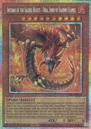 Inferno of the Sacred Beasts - Uria, Lord of Searing Flames (Starlight Rare)  [CORI-EN005] 1st Edition
