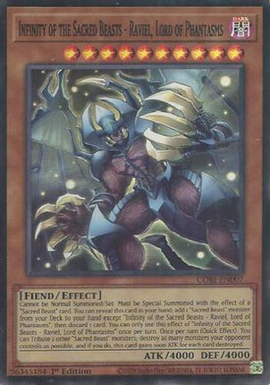 Infinity of the Sacred Beasts - Raviel, Lord of Phantasms (Super Rare) [CORI-EN007] 1st Edition