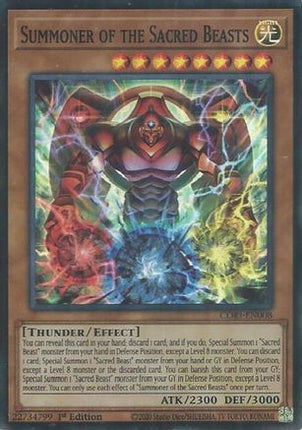 Summoner of the Sacred Beasts (Super Rare) [CORI-EN008] 1st Edition