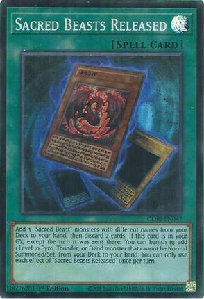 Sacred Beasts Released (Super Rare) [CORI-EN047] 1st Edition