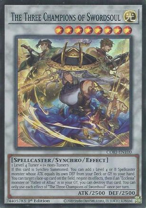 The Three Champions of Swordsoul (Super Rare) [CORI-EN100] 1st Edition