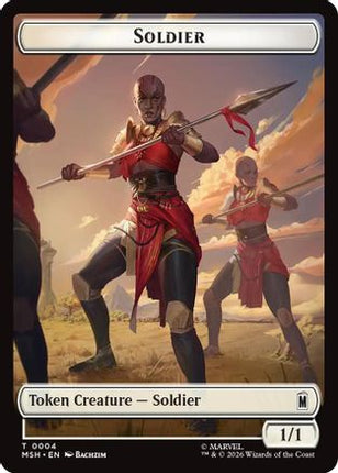 Soldier // Copy Double-Sided Token (4 // 1) [Commander: Marvel Super Heroes]
