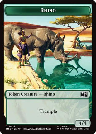 Rhino (0013) // Elephant (0012) Double-Sided Token (13 // 12) [Commander: Marvel Super Heroes]