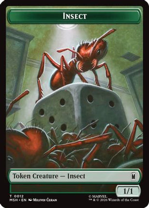 Insect // Clue Double-Sided Token (12 // 17) [Marvel Super Heroes] Foil