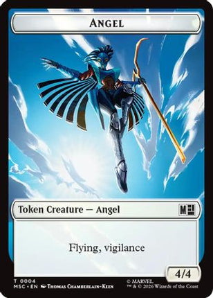 Angel (0004) // Vibranium (0015) Double-Sided Token (4 // 15) [Commander: Marvel Super Heroes]