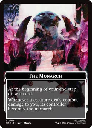 The Monarch (0016) // Vibranium (0015) Double-Sided Token (16 // 15) [Commander: Marvel Super Heroes]