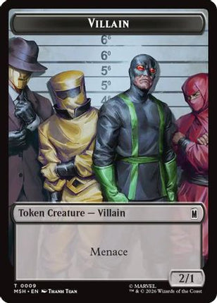 Villain // Soldier Double-Sided Token (9 // 3) [Marvel Super Heroes] Foil