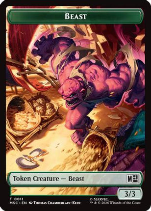 Beast // Vibranium Double-Sided Token (11 // 15) [Commander: Marvel Super Heroes] Foil