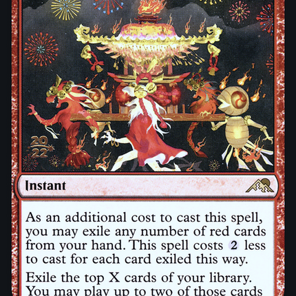 March of Reckless Joy [Kamigawa: Neon Dynasty Promos] Prerelease Foil