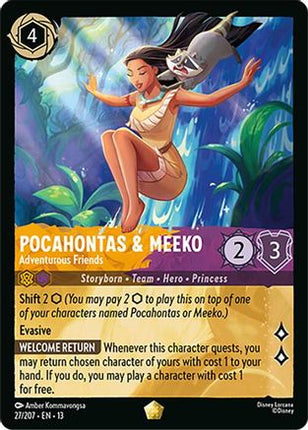 Pocahontas & Meeko - Adventurous Friends (27/204) - Attack of the Vine Cold Foil