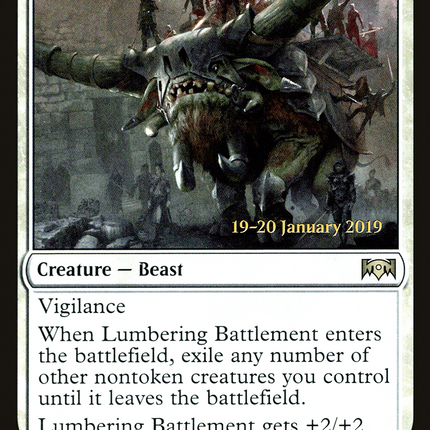 Lumbering Battlement [Ravnica Allegiance Promos] Prerelease Foil