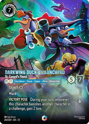 Darkwing Duck & Launchpad - St. Canard's Finest (Enchanted) (242/204) - Attack of the Vine Holofoil