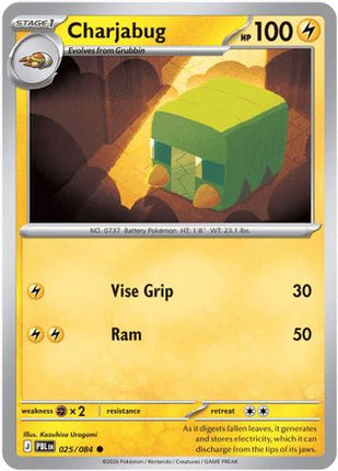 Charjabug 025- ME05 Pitch Black Reverse Holofoil