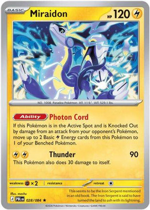 Miraidon 028- ME05 Pitch Black Reverse Holofoil