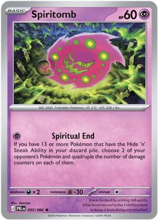 Spiritomb 035- ME05 Pitch Black Reverse Holofoil