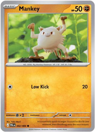 Mankey 042- ME05 Pitch Black Reverse Holofoil