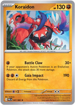 Koraidon 047- ME05 Pitch Black Reverse Holofoil