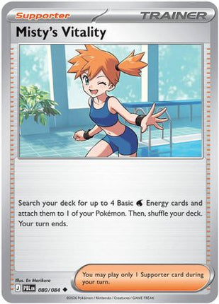 Misty's Vitality 080/084 - ME05 Pitch Black Reverse Holofoil