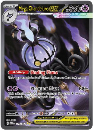 Mega Chandelure ex 115/084 - ME05 Pitch Black Holofoil