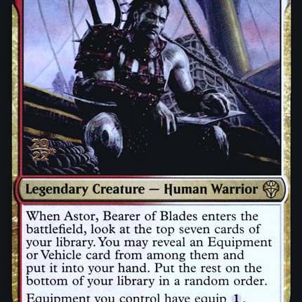 Astor, Bearer of Blades [Dominaria United Promos] Prerelease Foil
