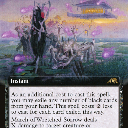March of Wretched Sorrow (Extended Art) [Kamigawa: Neon Dynasty]