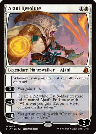 Ajani Resolute (195) [Reality Fracture] Foil