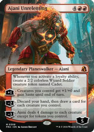 Ajani Unrelenting (Borderless) (308) [Reality Fracture] Foil