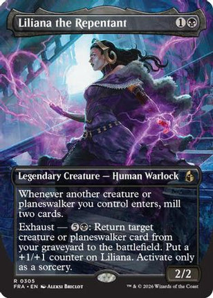 Liliana the Repentant (Borderless) (305) [Reality Fracture] Foil