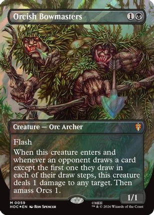 Orcish Bowmasters (Borderless) (Surge Foil) (059) [The Hobbit: Eternal-Legal] Foil